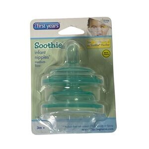 The First Years Soothie Infant Bottle Nipples Medium Flow 3m+ New